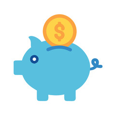  Piggy Bank Flat Icon
