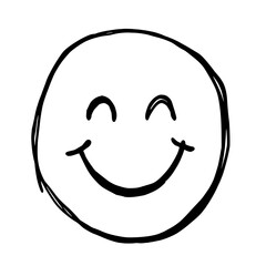 Joyful Sketch: A hand-drawn smiley face radiates positivity, its simple yet effective design encapsulates happiness, cheerfulness, and optimism in its purest form.