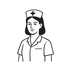 Obraz premium vector illustration of a nurse