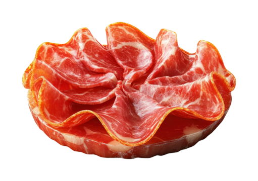 Gourmet meat presentation culinary food isolated on transparent background, png