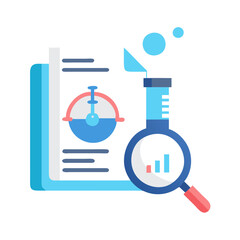 Obraz premium Research Flat Icon