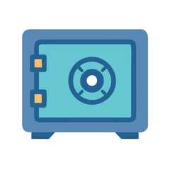  Creative Safe Box Flat Icon