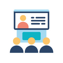 Fototapeta premium Creative Seminar Flat Icon