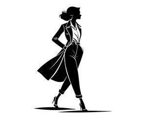 Fashion Lady Vector Silhouettes & SVG Icon