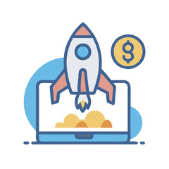  Dynamic Startup Flat Icon