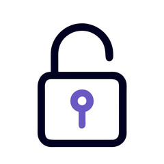  Stylish Unlock Action Icon