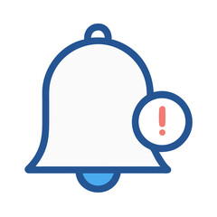 Notification Bell with Alert Icon Design