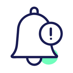 Notification Bell with Alert Icon Design