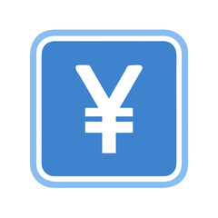 Obraz premium Stylish Yen Sign Flat Icon