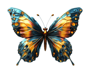Captivating butterfly display nature digital bright colors isolated on transparent background, png