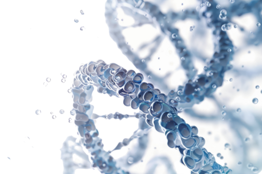 Innovative DNA Art: Transforming Science into Aesthetic Masterpieces Isolated On Transparent Background