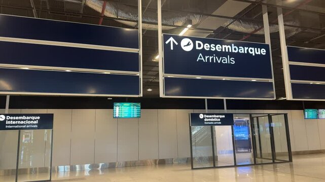 Florianopolis - SC - Brazil - 04052025 - information board at Florianopolis airport