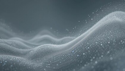 Dynamic abstract waves digital realm 3d visualization ethereal atmosphere close-up perspective fluid motion and light patterns