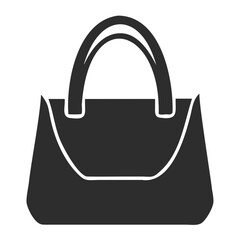 Stylish Women Handbag Vector Silhouette Isolated on Transparent Background