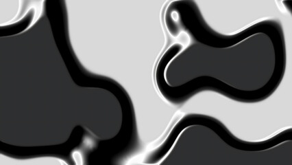 Abstract black and white swirling shapes