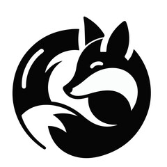 Obraz premium Minimalist Fox Logo Design