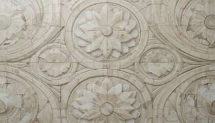 Intricate floral relief design interior wall decorative artwork contemporary style close-up view texture and detail for enhanced aesthetic appeal