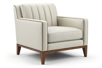 Modern Armchair Front View Isolated on a White Background