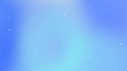 Soft Blue Gradient Background with Sparkling Snowfall Abstract Effect