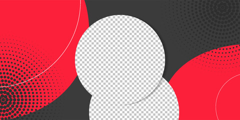 Template banner and cover ads, can use for social media, template sale with black and red color, file with layered