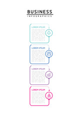 Vector business Presentation Connecting Steps Infographic Template