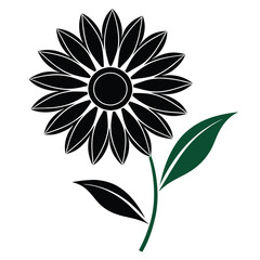 Minimal Sunflower Icon for Garden and Floral Use