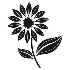 Bold Modern Sunflower Silhouette for Nature Decor