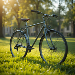 Obraz premium Hybrid Bike in Sunny Park