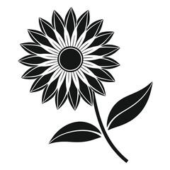 Minimal Sunflower Silhouette for Botanical Themes
