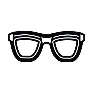recommend clip art: Isolated Black Spectacles Vector Illustration Minimalist Eye Glasses Icon Design