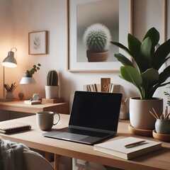 Modern Remote Workspace Setup with Natural Light