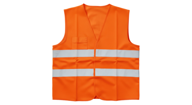 Isolated Orange Safety Vest