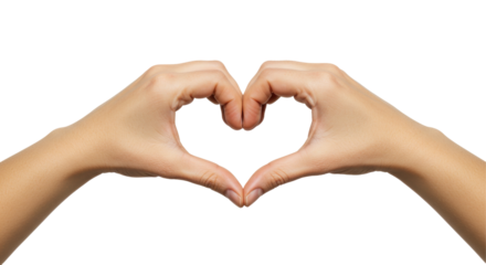 Isolated Hands Making Heart Shape