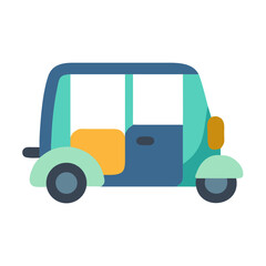 Auto Rickshaw Vehicle Icon Design