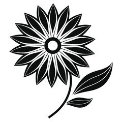 Graphic Sunflower Silhouette for Elegant Nature Projects