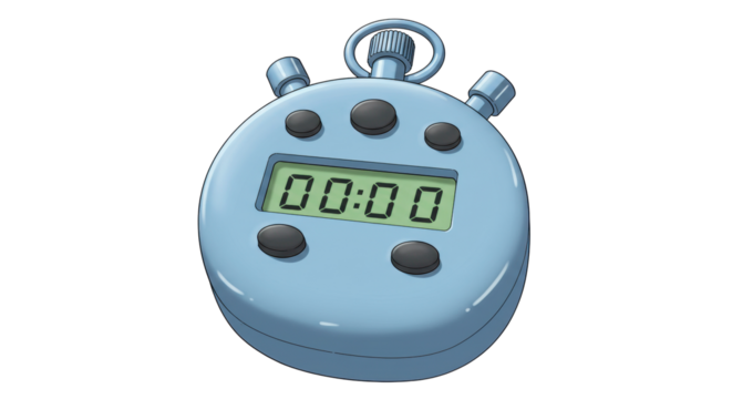 Isolated Digital Stopwatch with Zero Time