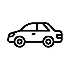 Compact Sedan Car Icon Design