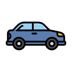 Compact Sedan Car Icon Design
