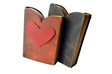 Love Story Books Isolated On Transparent Background