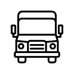 Delivery Truck Front View Icon Design