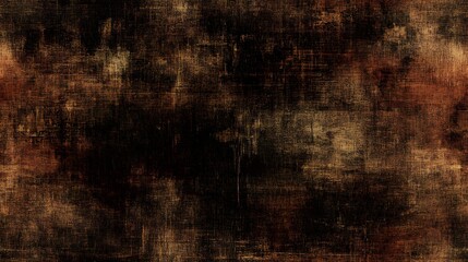 Obraz premium A distressed, dark brown and black textured surface.