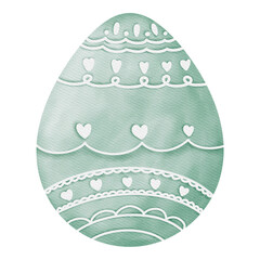 Ester eggs rabbit and chicken  element stickers watercolor