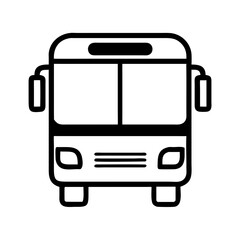 Front View Bus Icon Design