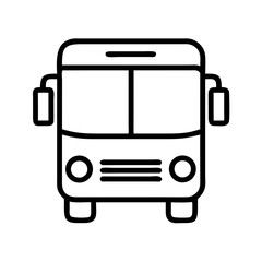 Front View Bus Icon Design