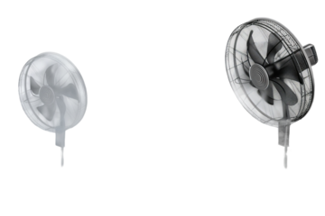 Refreshing Breeze: Real Images of Misting Fans Isolated On Transparent Background