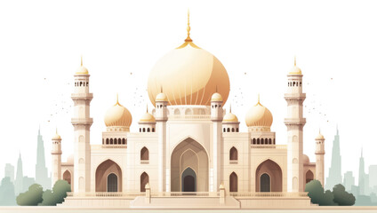 Fototapeta premium PNG Architecture building mosque dome transparent background