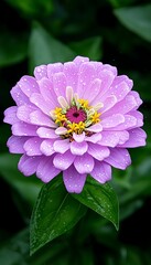 Fototapeta premium Closeup Purple Zinnia Flower