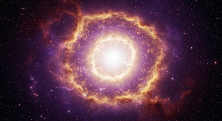 Celestial Inferno: Vortex of Cosmic Energy - A vibrant swirling nebula, a portal to the unknown, symbolizes creation, energy, power, infinity