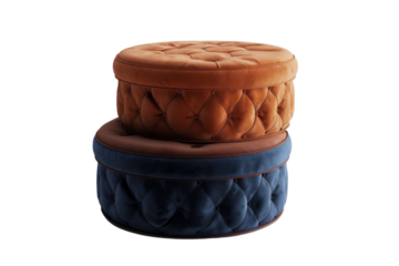 Genuine Depiction: Ottoman with Storage Isolated On Transparent Background