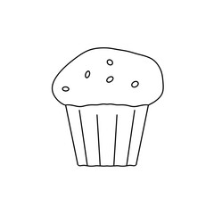 A cupcake with a frosting on top